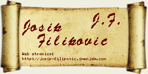 Josip Filipović vizit kartica